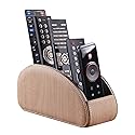 Ayunga PU Leather Remote Control Organizer Box with 5 Compartments - Desktop & Bedside Storage for TV Remotes,DVDs,Blu-ray,Glasses,Pens,Media Players