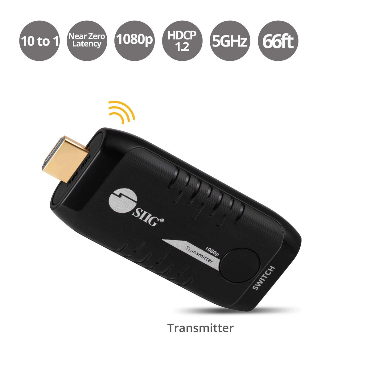 SIIG 1080p Wireless HDMI Extender, CE-H24E11-S1