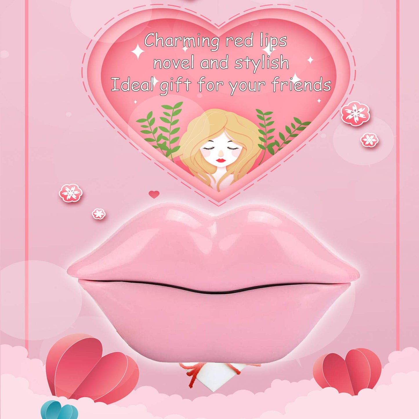 CHENJIEUS Lip Telephone, Advanced Home Telephone, Interesting Mouth Lip-Shaped Telephone, Electroplating Wire Phone Home Decoration, for Families