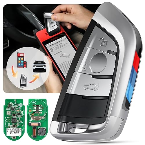 Autel Keyless Entry Remote Key Fob Replacement for BMW, 2026 MaxiIM IKEYBW003AL Programmable Blank Key, 3 Buttons OE-Quality, 130FT Remote, Dual-Band