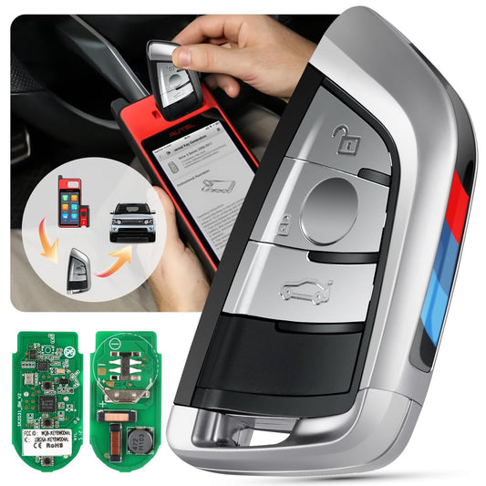 Autel Keyless Entry Remote Key Fob Replacement for BMW, 2026 MaxiIM IKEYBW003AL Programmable Blank Key, 3 Buttons OE-Quality, 130FT Remote, Dual-Band