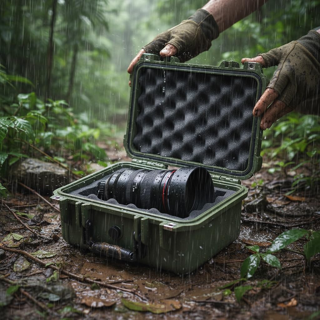 MEIJIA Portable All Weather Waterproof Protective Case,Hard Case,Camera Case With Customized Fit Foam,Fit Use