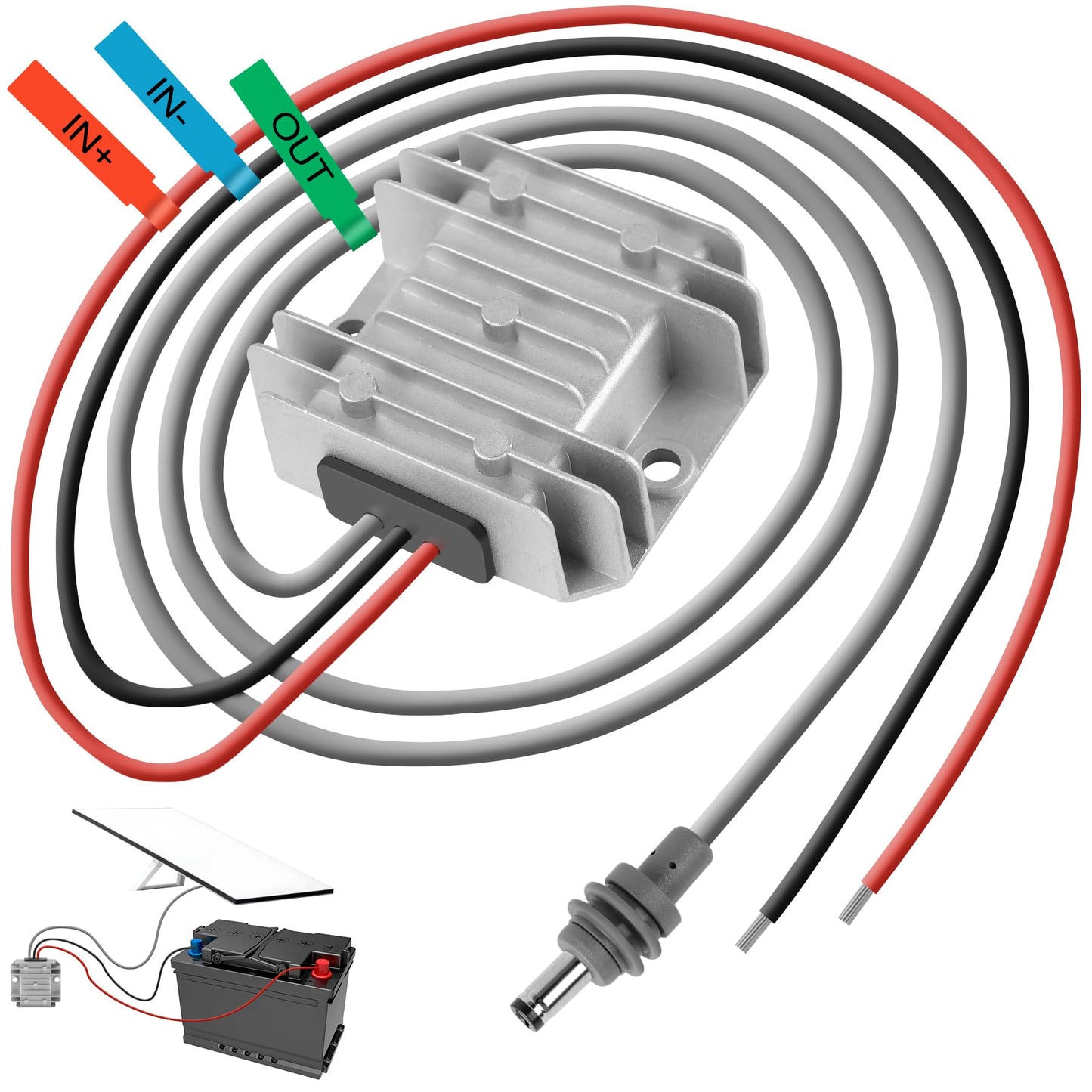 Starlink Mini 12V Adapter 12V/24V to 30V 3.5A, Waterproof DC Step Up Converter with Male Plug 9-28V Input for RV/Off-Grid/Marine, Starlink Mini…