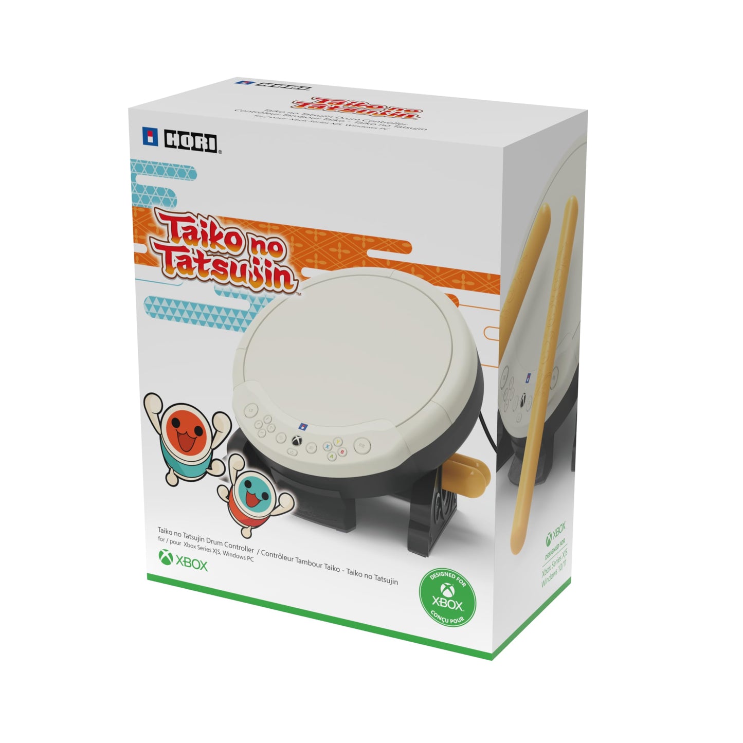HORI Taiko No Tatsujin Drum Controller Designed for Xbox Series X|S and Windows 11/10 - Officially Licensed by Microsoft and Bandai Namco