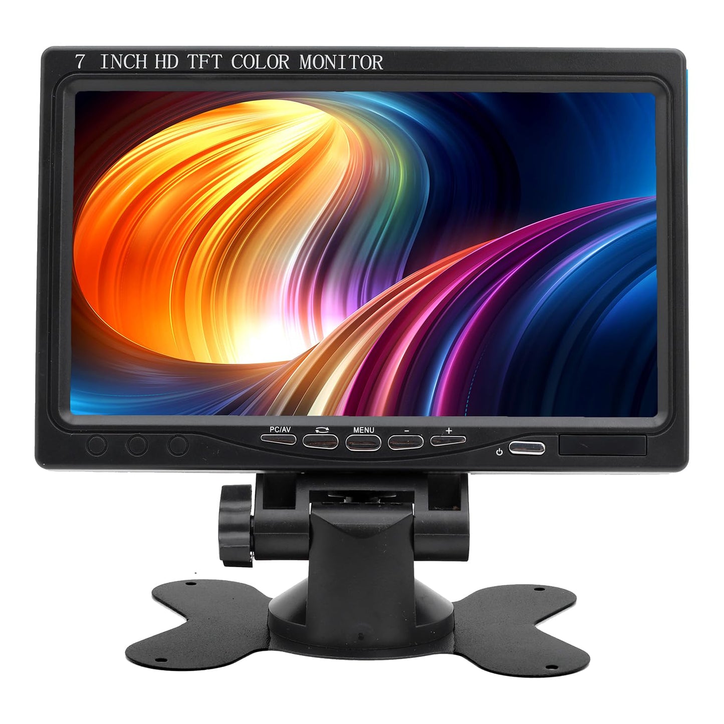 Vanxse 7 inch Small HDMI Monitor 1024x600 Resolution Small 1080P Portable IPS Monitor with Built-in Speakers HDMI VGA AV Input for Gaming CCTV