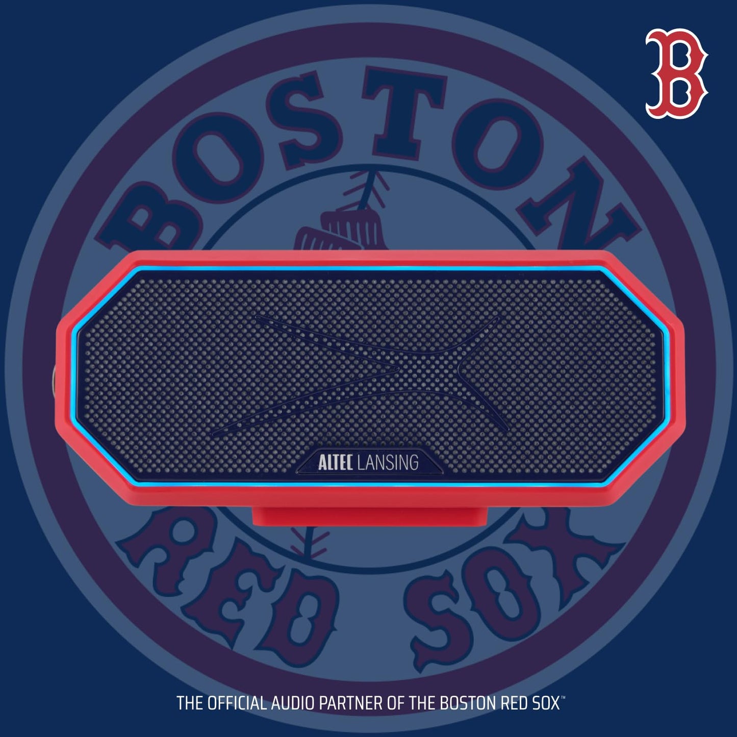 Altec Lansing - Portable Bluetooth Speaker HYDRABLAST 2.0, Waterproof IP67, 20W Output Power, Magnetic Bluetooth Speaker (Boston Red Sox)