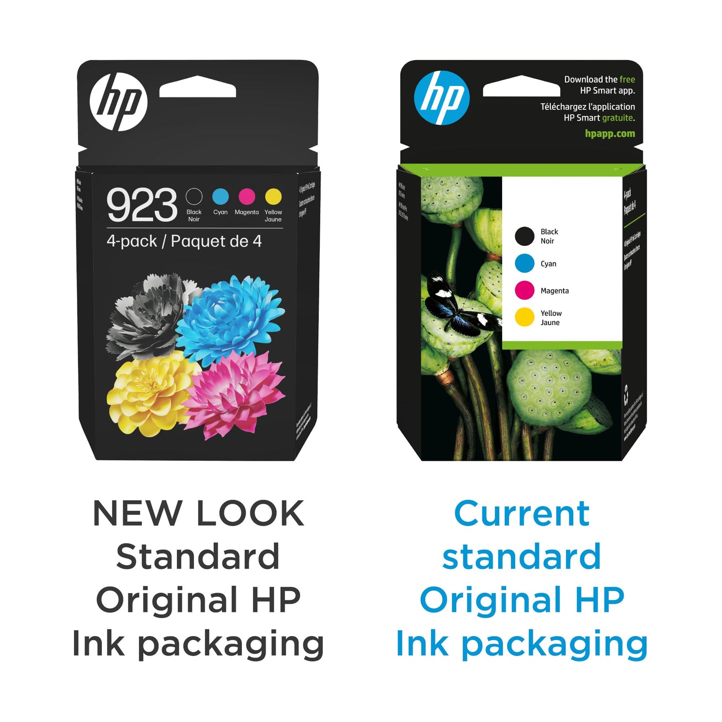 HP 923 Black, Cyan, Magenta, Yellow Ink Cartridges (4-Pack) | Works with Printer Series: OfficeJet 8120, OfficeJet Pro 8130 | Eligible for Instant Ink