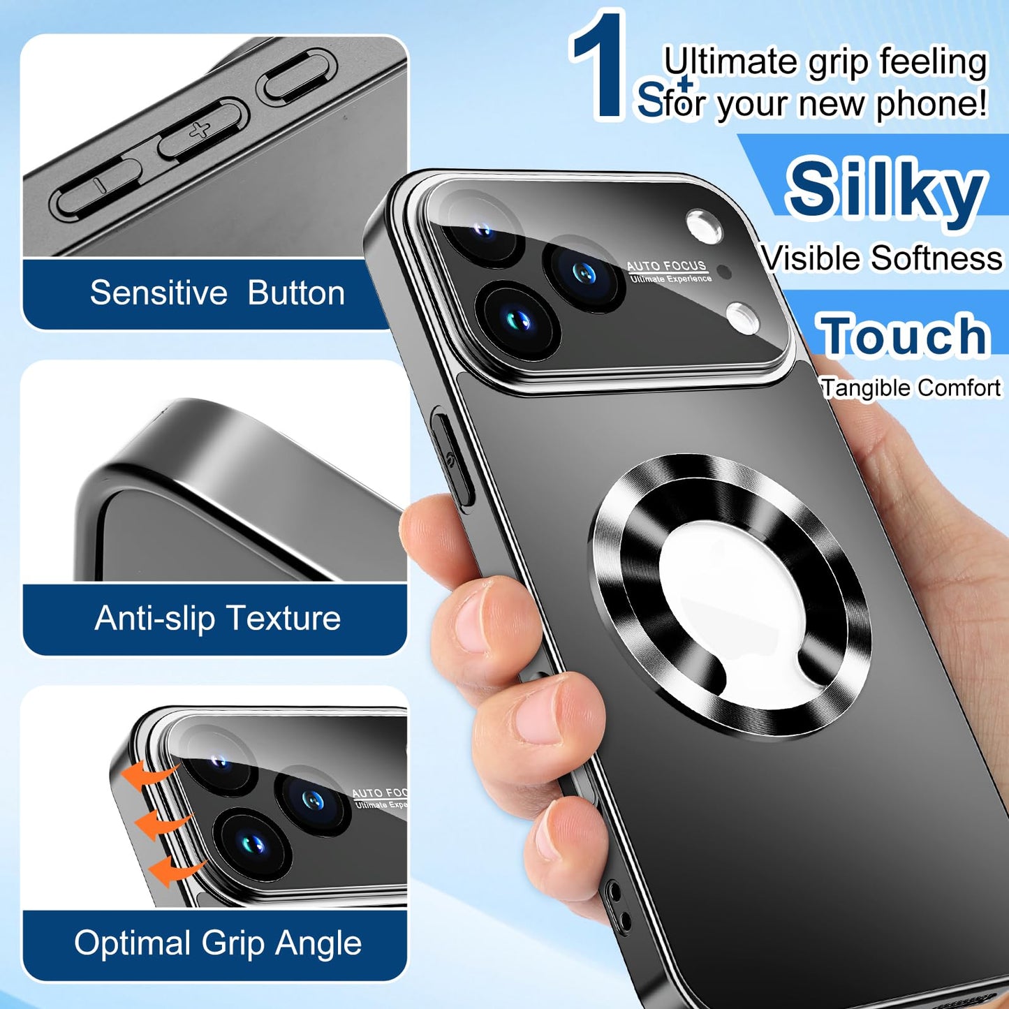Doulings Magnetic Design for iPhone 12 Case,Compatible with MagSafe[Military Grade Drop Protection] Camera Lens Protector Cover Logo View Dust-Proof