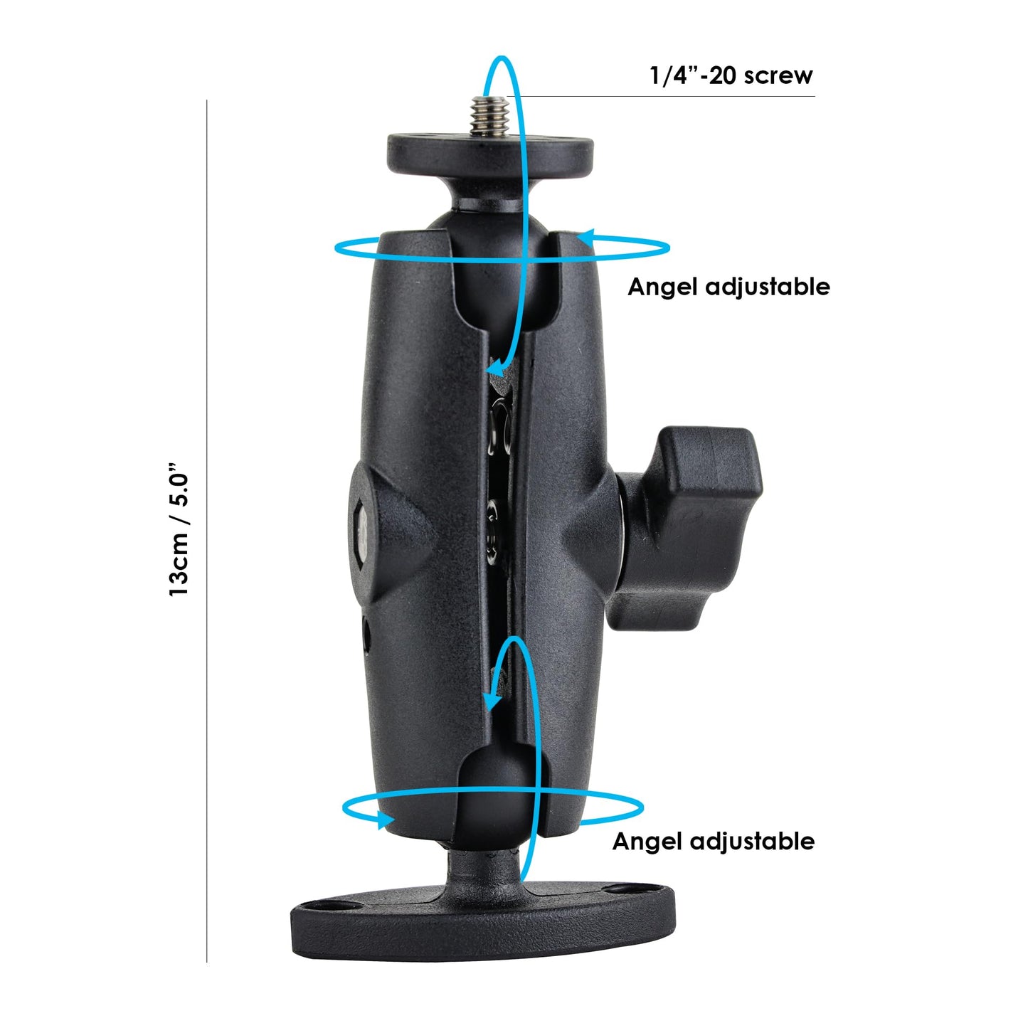 POWRIG Universal Wall Mount Bracket with 1 Inch Ball Mount Connector for Security Camera, Baby Monitor, Trail Camera, Action Camera, DSLR Camera
