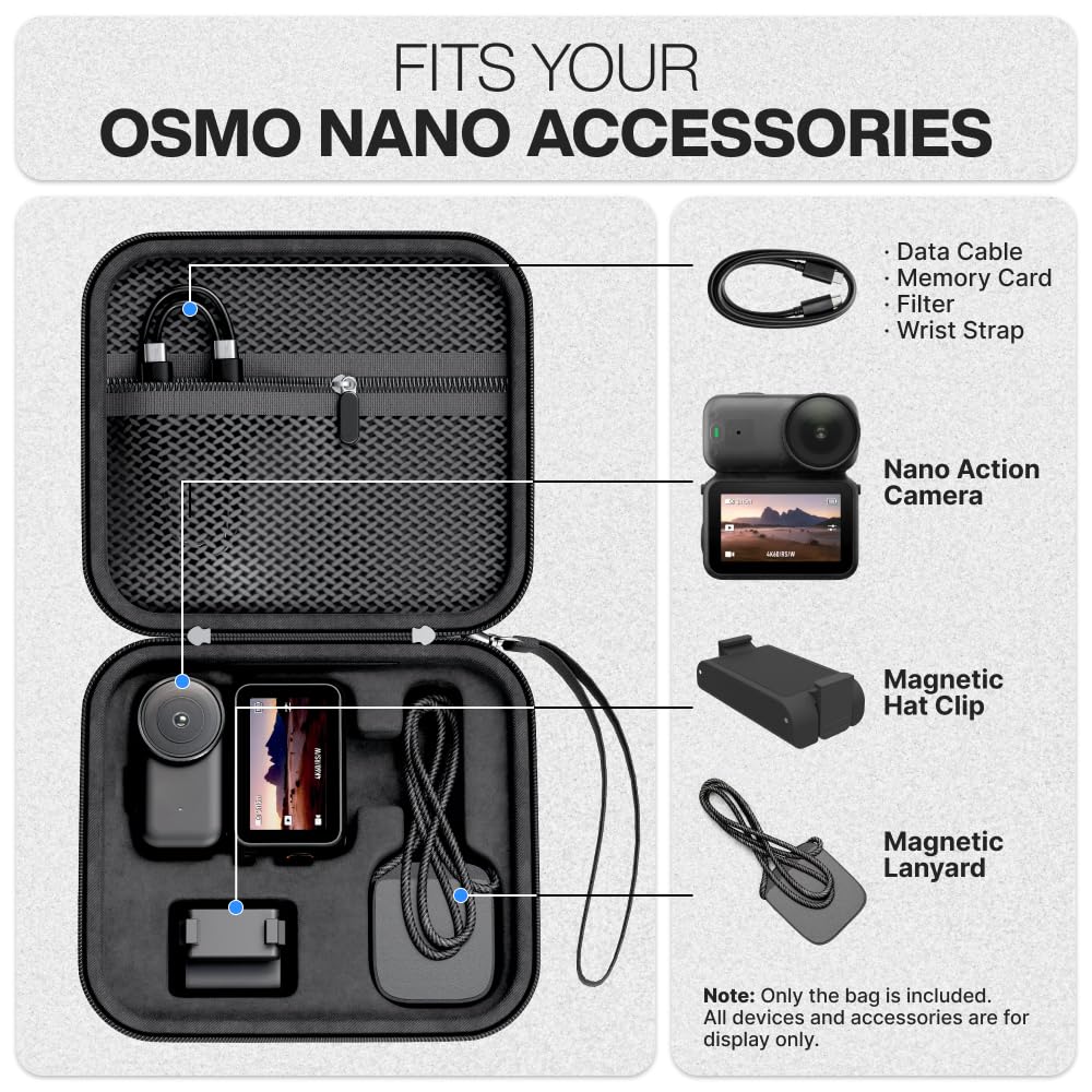 Rome Tech Hard Shell Carrying Case for DJI Osmo Nano Accessories - DJI Osmo Nano Carrying Case Standard Kit