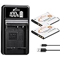 Pickle Power NP-BN1 Batteries and Battery Charger Replacement for Sony Cyber-Shot DSC-W800 DSC-W530 DSC-W570 DSC-W650 DSC-W830 DSC-W310 DSC-W330