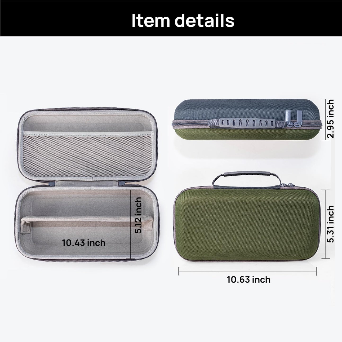 Microphone Case for 3, Microphone Bag for 2 Wireless Microphones EVA Hard Dual Wireless Mic Storage Bag for Gigging and Travel(Case Only)