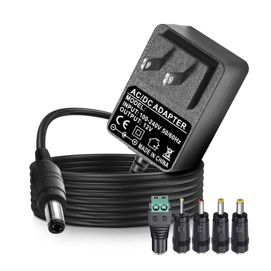 12V 3A 2A AC Adapter Charger with 8 Tips, ac/dc Adapter 100-240v, 50/60hz 12 Volts 3000mA DC in 12V Power Supply Cord for Sceptre Monitor Series…