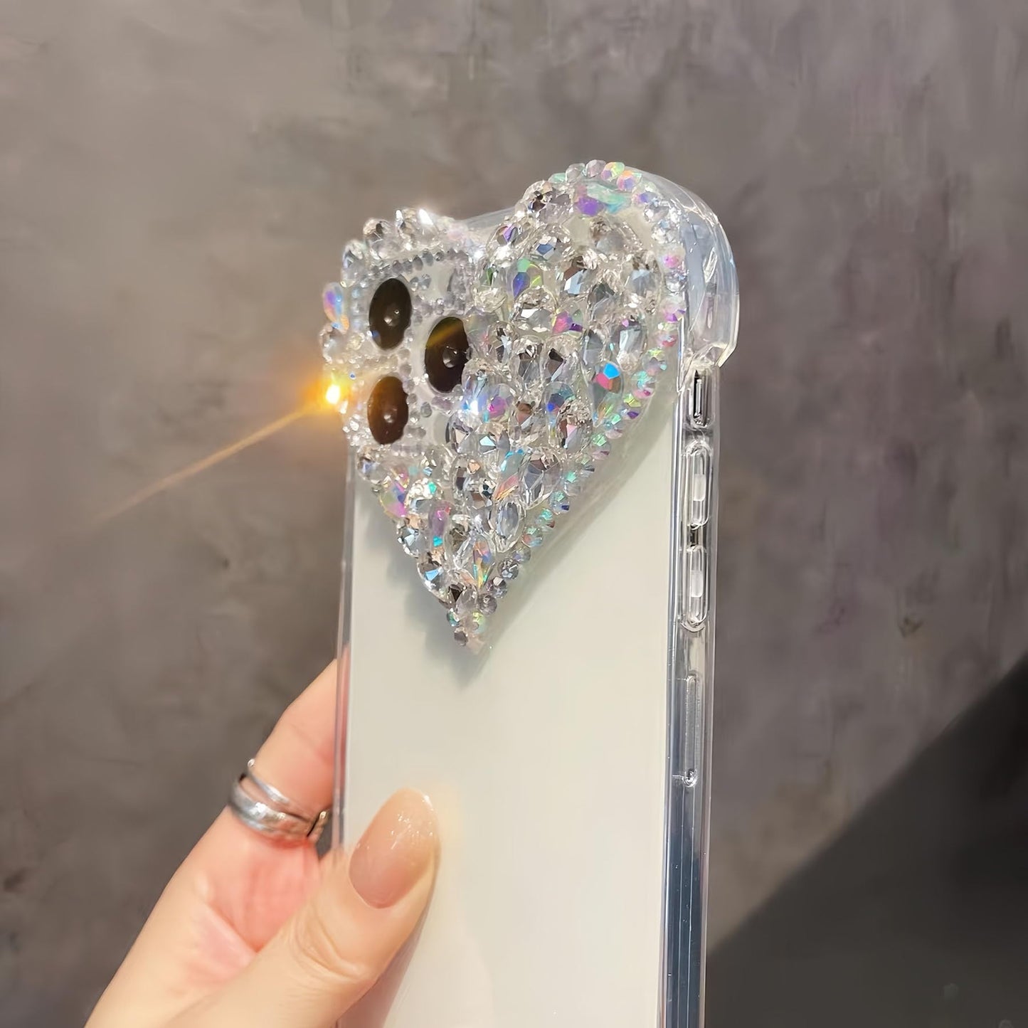 MOSEZA Compatible with iPhone 12 Pro case for Women Girls Luxury Bling Rhinestone 3D Diamond Love Case Cute Pink Glitter Sparkle Protective Case Cover