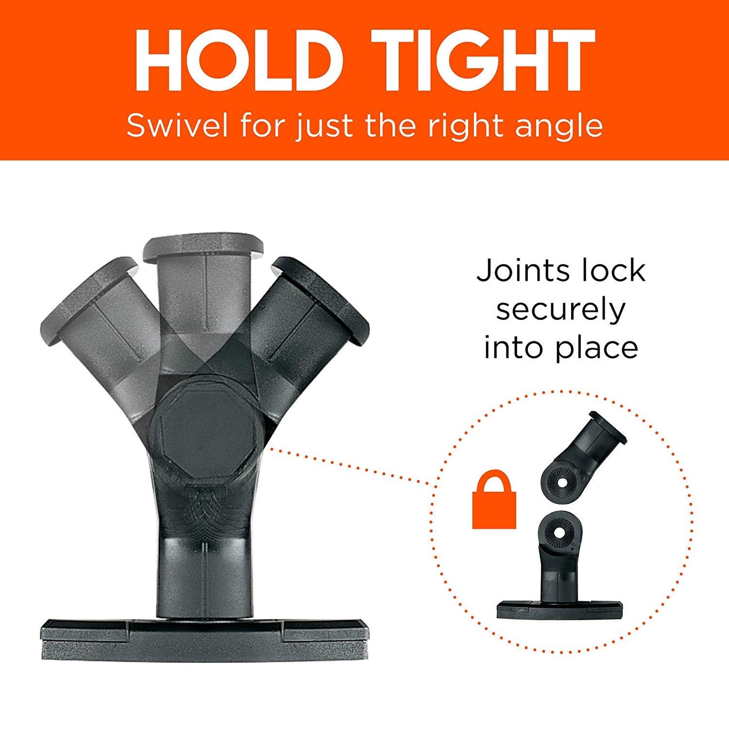 ECHOGEAR Speaker Wall & Ceiling Mount Pair - Universal Design Works with Vizio, Sony, & More - Tilt & Swivel Without Tools for Surround Sound - Easy
