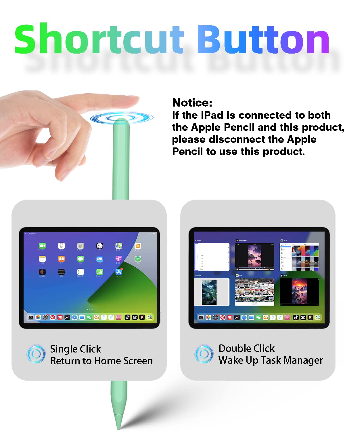 Gnanlen iPad Pencil 2nd Generation with Magnetic Wireless Charging,Same as Apple Pencil 2nd Generation,Stylus Pen Compatible with iPad Pro 11in