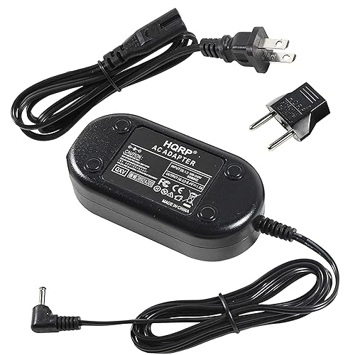 HQRP Replacement AC Adapter/Power Supply Compatible with Canon VIXIA HG20, VIXIA HG21, LEGRIA HG20 Digital Camcorder with USA Cord & Euro Plug Adapter