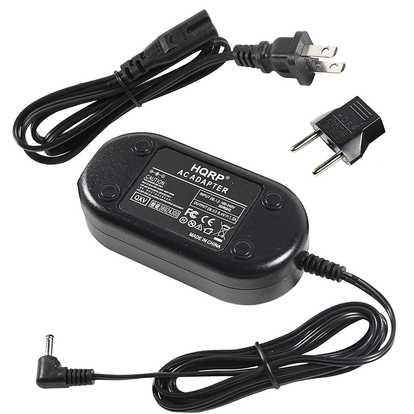 HQRP Replacement AC Adapter/Charger for Canon Optura 60, Optura 50, Optura 40 Digital Camcorder with USA Cord & Euro Plug Adapter