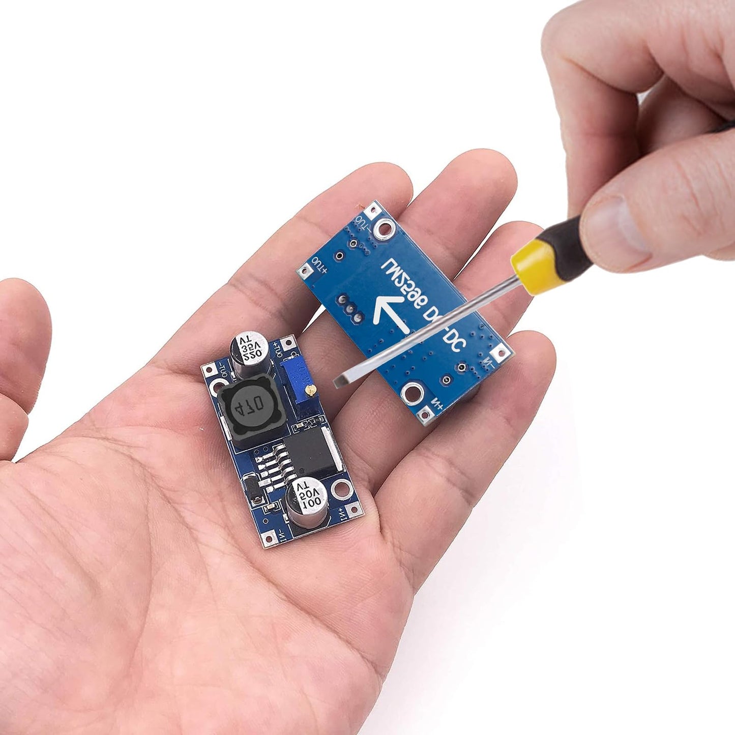 YIOVVOM 10 Pieces Adjustable LM2596S DC-DC Buck Module Converter High Efficiency Voltage Regulator 3.0-40V to 1.5-35V Buck Converter Adjustable Power…
