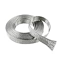 Wire Shielding Braid Ground Strap Tinned Copper Metal Cable Sleeve Mesh Electrical Signal Screening 5/16" ID (1/2 inch - 8ft)