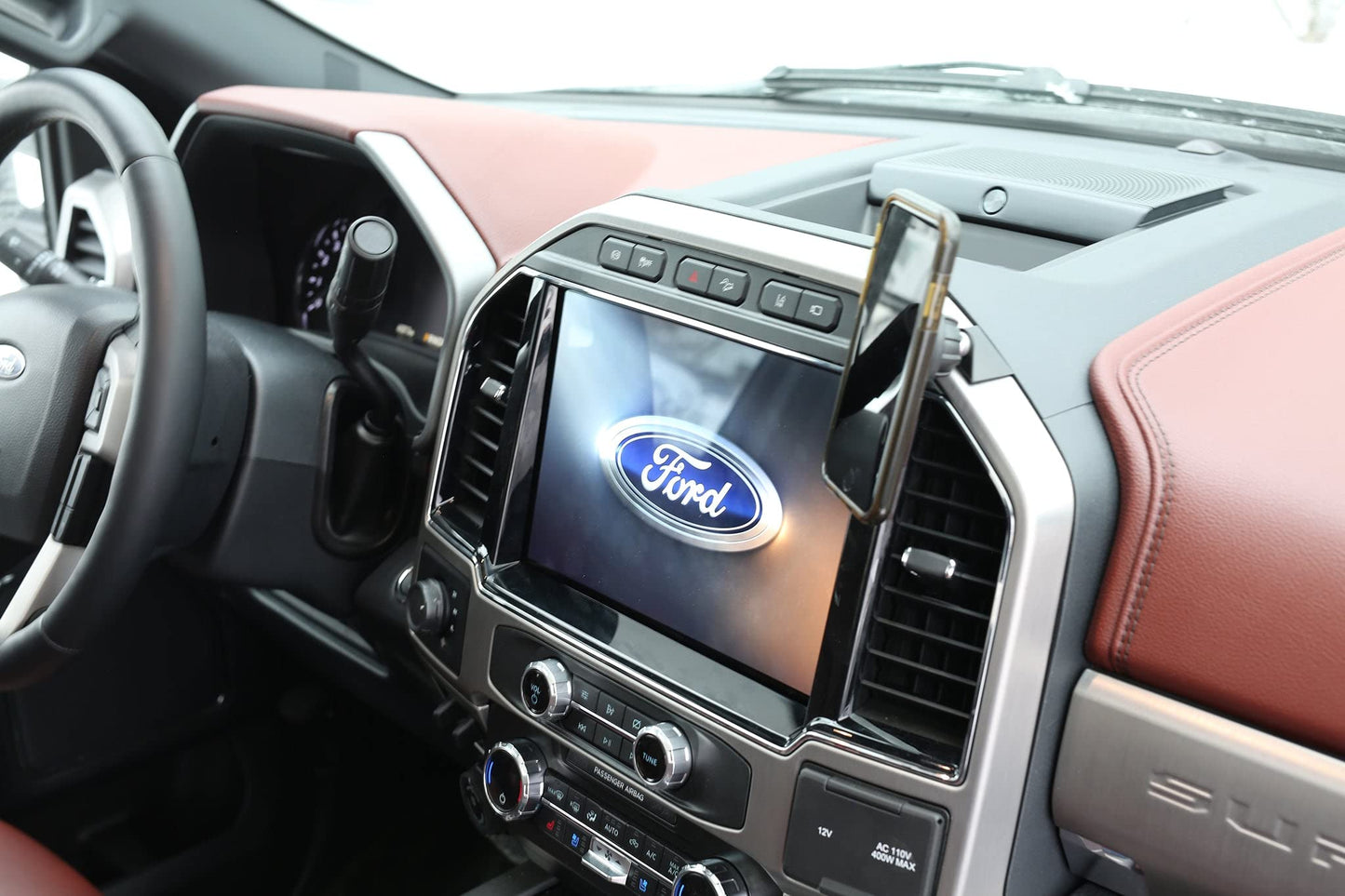 Course Motorsports DirectFit Phone Mount for Ford Super Duty (2022+ with Sync 4) Compatible with All Phones - Magnetic Head