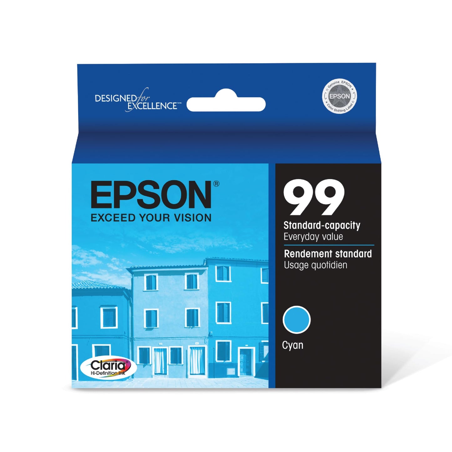 Epson 99 Claria Hi-Definition Ink Standard Capacity Cyan Cartridge (T099220-S) Works with Artisan-700, 710, 725, 730, 800, 810, 835, 837