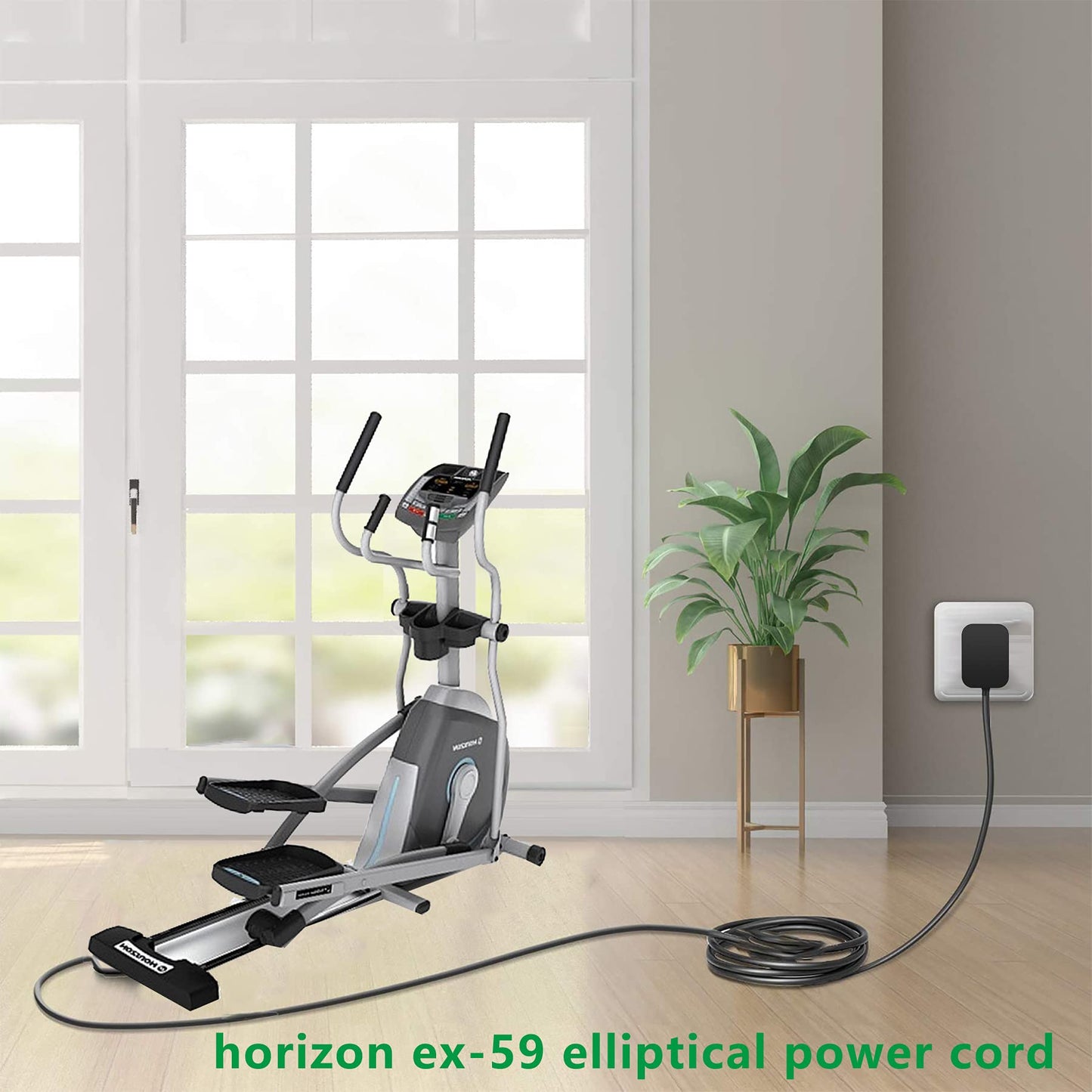 WUKUR 12V AC Adapter Compatible with Horizon EX-59 Elliptical Power Cord for EX59 EX 59 EX-69 Fitness Replacement for sc24w-1202000u