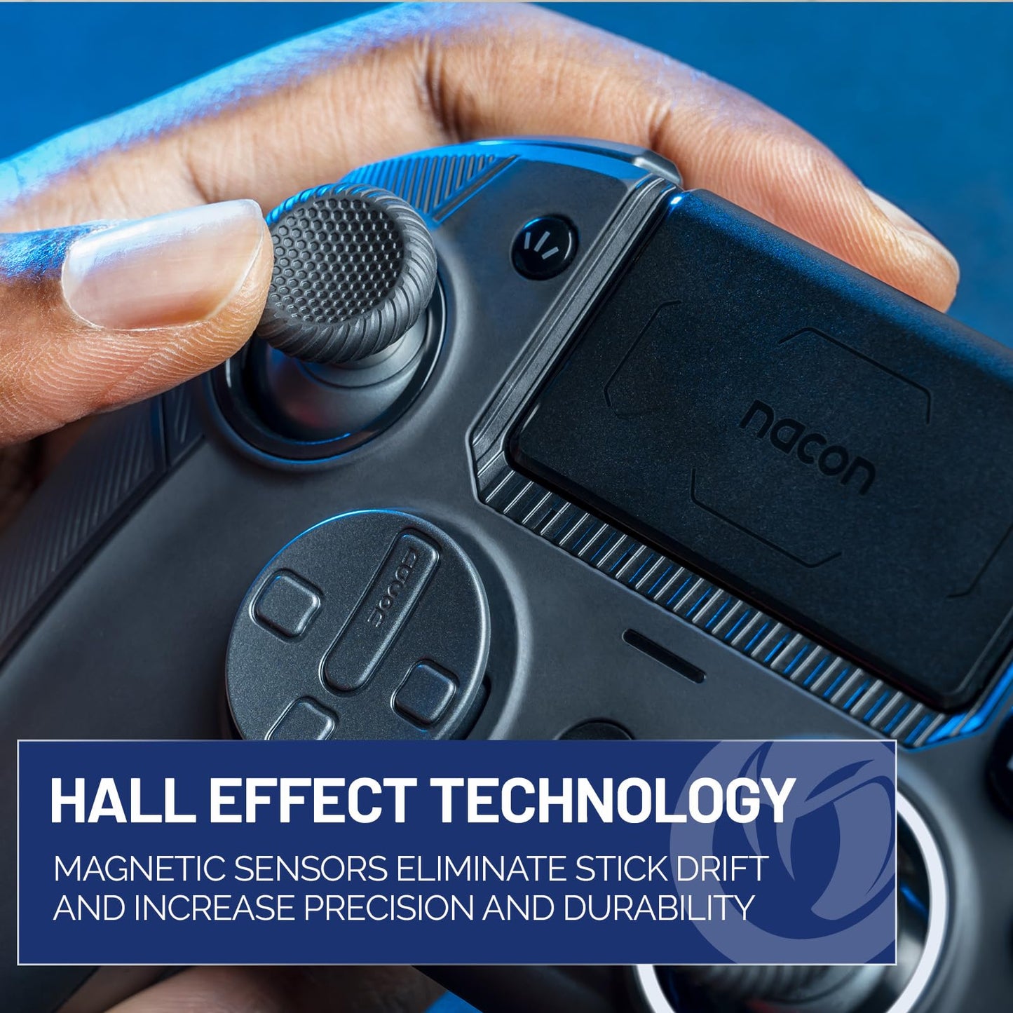 NACON Revolution 5 Pro Officially Licensed PlayStation Wireless Gaming Controller for PS5 / PS4 / PC - Hall Effect, Trigger Stops, Mappable Buttons