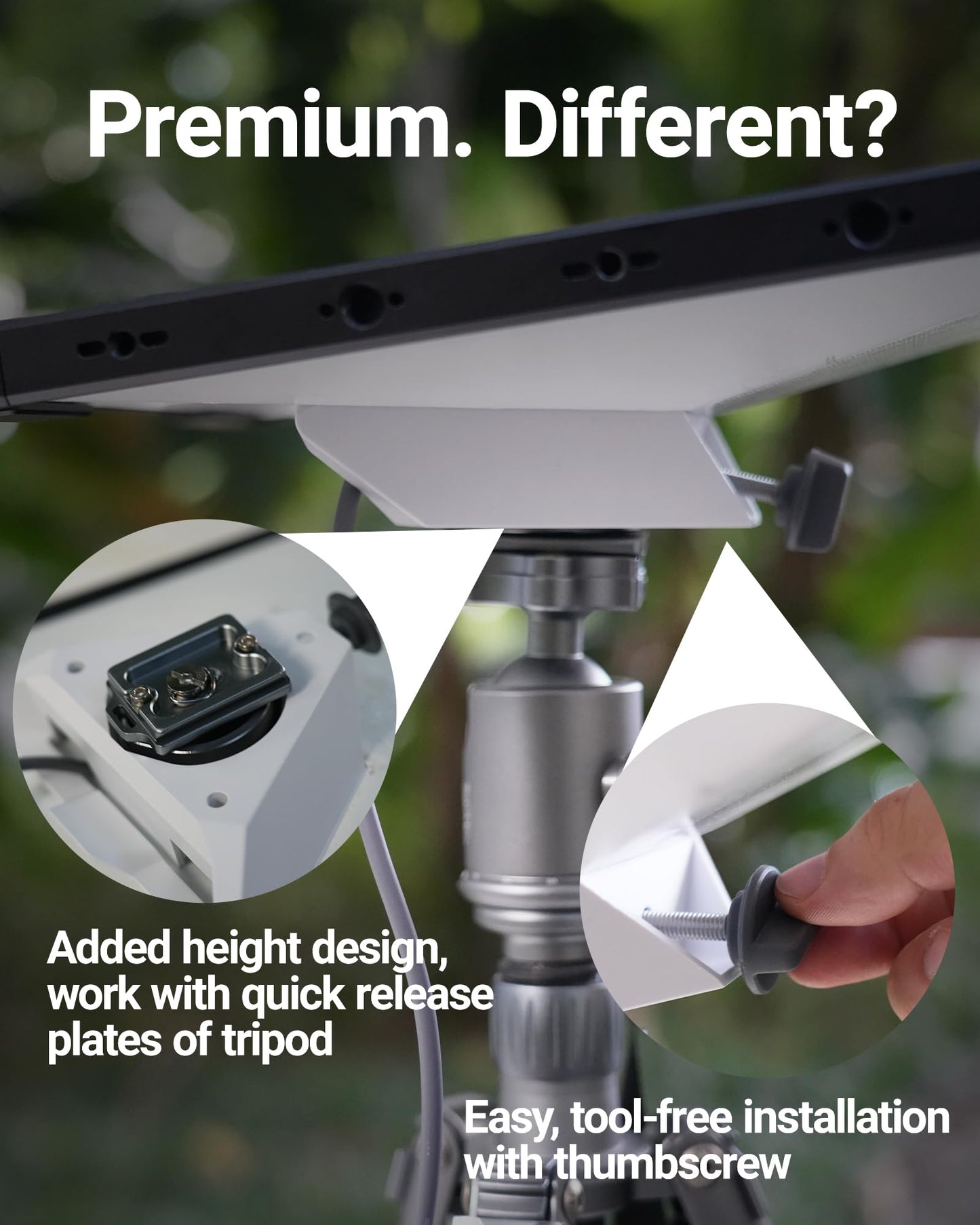 ORLN'K Starlink Mini Tripod Mount Adapter (1/4", Lightweight Aluminum, Only 3.1oz, Built for Travel, Flush Mounting Fits Quick Release Plate) M2025T