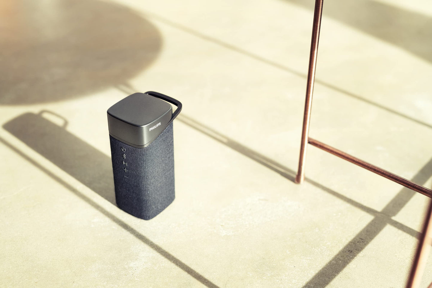 PHILIPS S3505 Wireless Bluetooth Speaker with Bold Sound, Kvadrat Speaker Fabric, Up to 10 Hours Playtime, IPX7 Waterproof, Shower Ready, Small Size