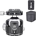 Low Profile Tripod Ball Head-INNOREL N52,Panoramic CNC Metal Camera Tripod Ball Head with Two 1/4" Screw Arca Swiss Quick Release Plates