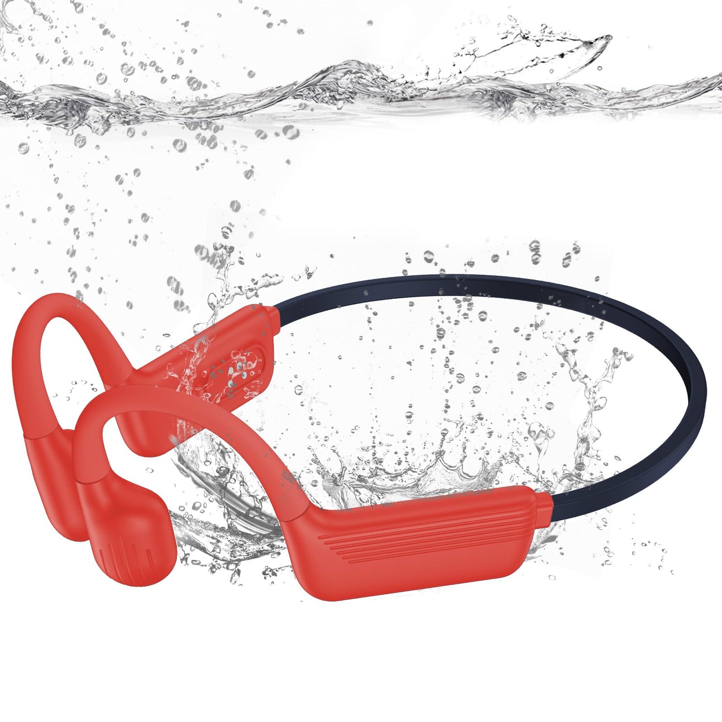 MARLALL Swimming Headphones-Bone Conduction Headphones, IP68 Waterproof Open Earphones, LiteSurge Bluetooth 5.4 Underwater Sport Earbuds with 32 GB