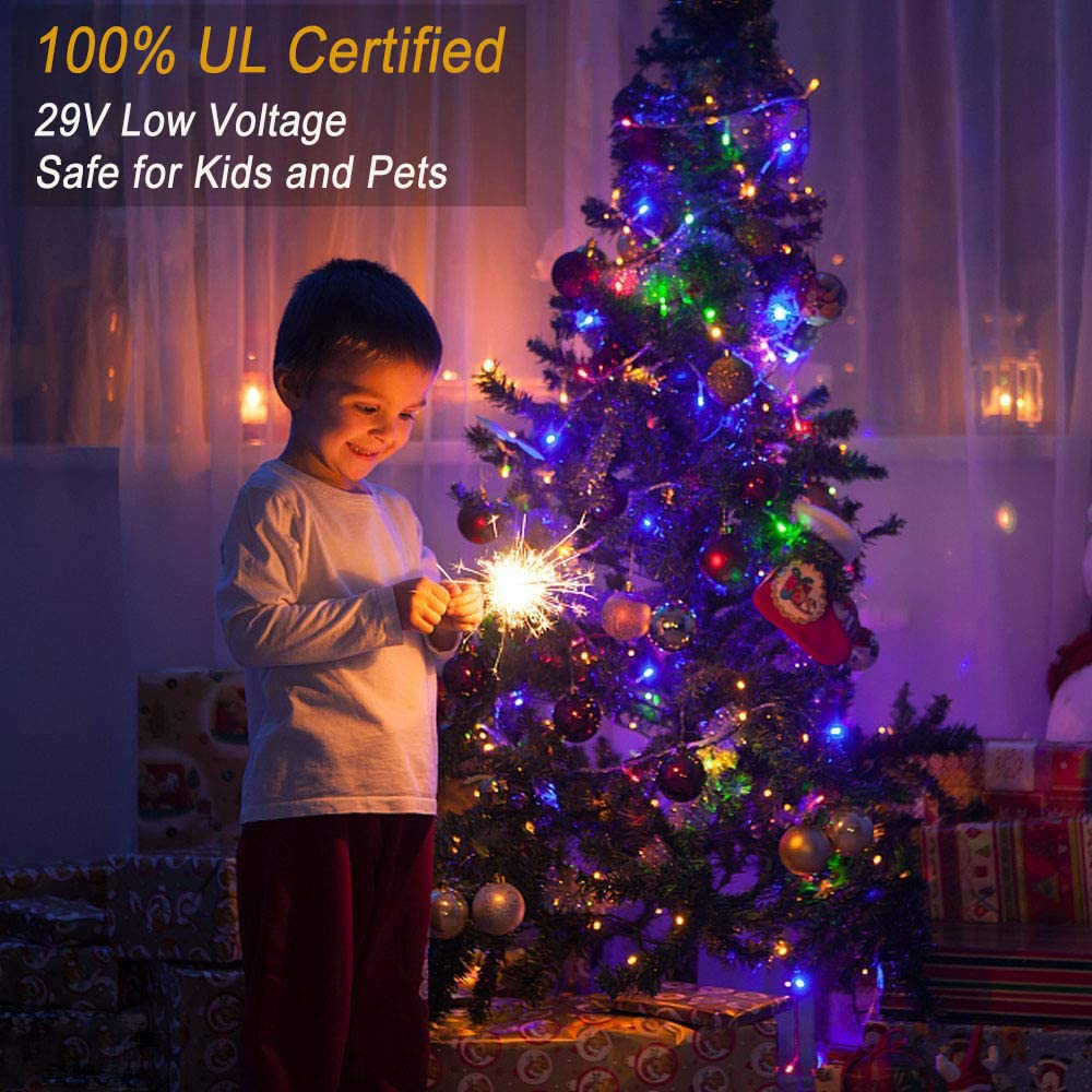 Haili 105FT 300 LED Christmas Lights Outdoor Waterproof, 8 Mode Connectable String Lights for Christmas Tree, Wedding, Party, Patio, House Christmas