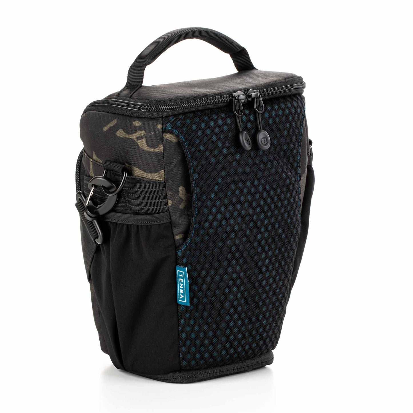 Tenba Axis v2 4L Top Loader Camera Bag for DSLR or Mirrorless Camera with Attached 24-70mm (or 70-200mm 2.8 When Bag is expanded) - Multicam Black