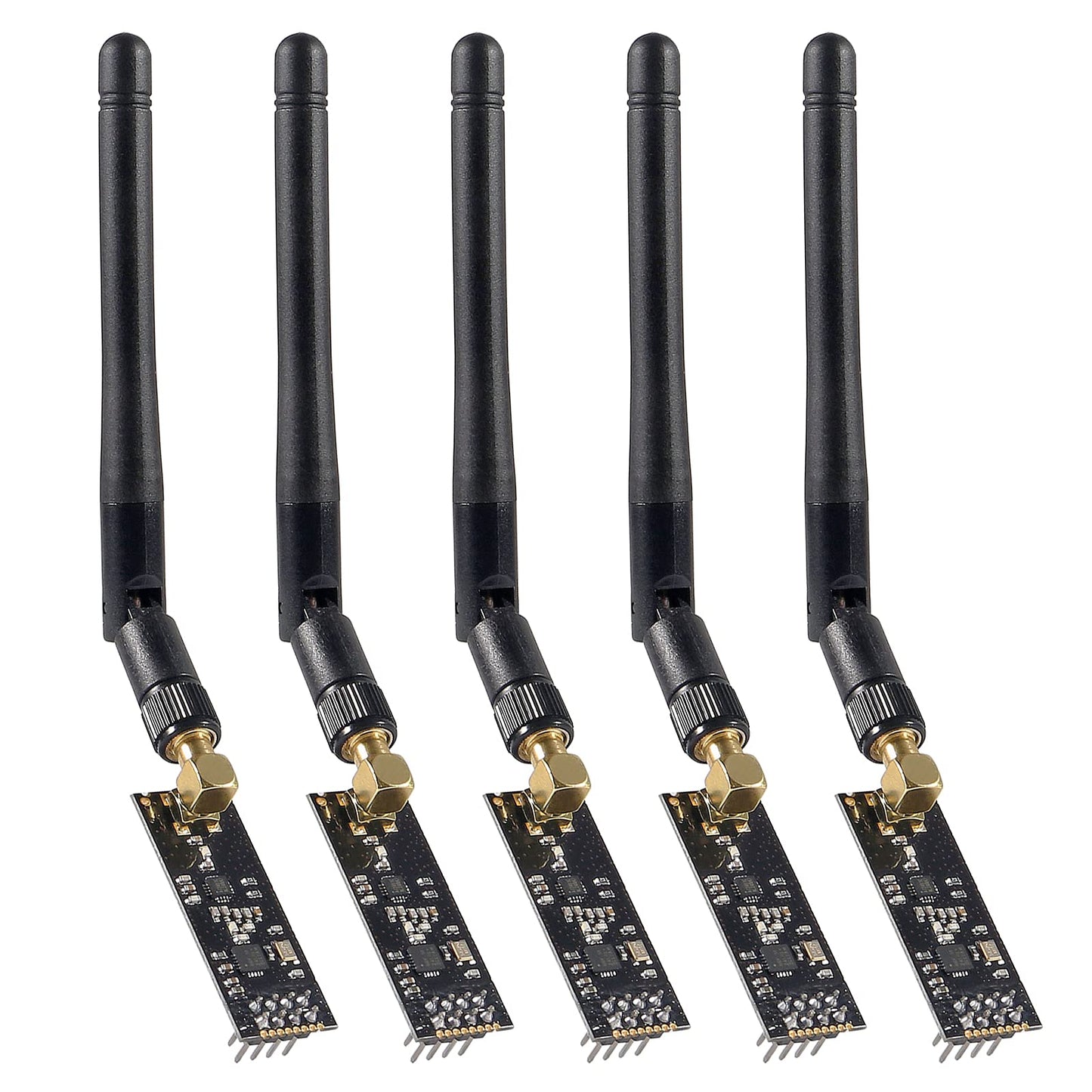 ACEIRMC 5pcs Wireless Transceiver Module 2.4G 1100m NRF24L01+PA+LNA in Antistatic Foam for ArduinoIDE Compatible with Antenna