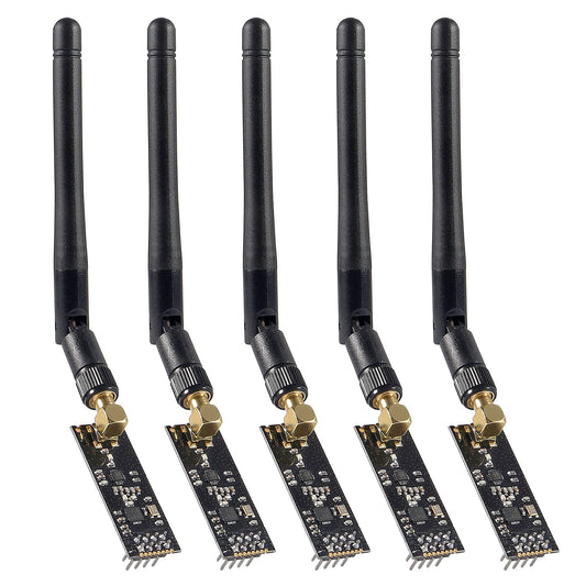 ACEIRMC 5pcs Wireless Transceiver Module 2.4G 1100m NRF24L01+PA+LNA in Antistatic Foam for ArduinoIDE Compatible with Antenna