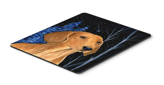 Caroline's Treasures SS8379MP Starry Night Dachshund Mouse Pad, Hot Pad or Trivet for Home Office Gaming Working Computers Laptop Mouse Mat,Washable