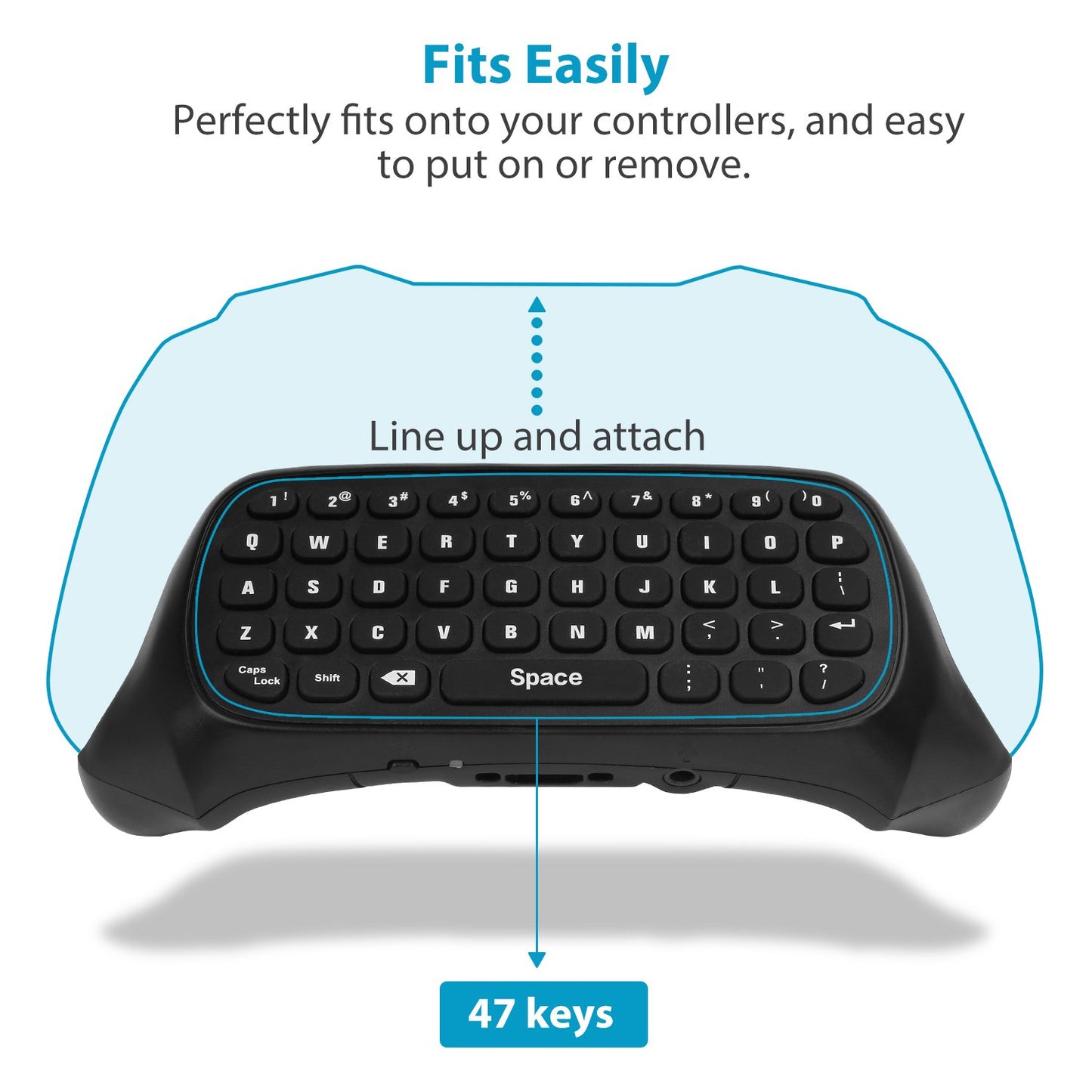 MoKo Green Backlight Keyboard for Xbox One Controller, Xbox Series X/S, Wireless Gaming Chatpad Keypad with USB Receiver&3.5mm Audio Jack, Xbox