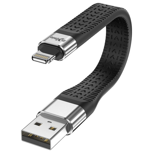 Rixmie Short USB A to Lightning Cable, [MFi Certified-13.5cm] 30W Fast Charging for 14 Pro/14/13/13 Pro/12 Pro Max/12/11/11 Pro/X/XS, AirPods, iPad…