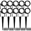 ELEGLO Landscape Lights 5000K,Low Voltage Led Landscape Lighting, 12V AC/DC Waterproof Landscape Spotlights Outdoor with Stake for Tree Flag Spot
