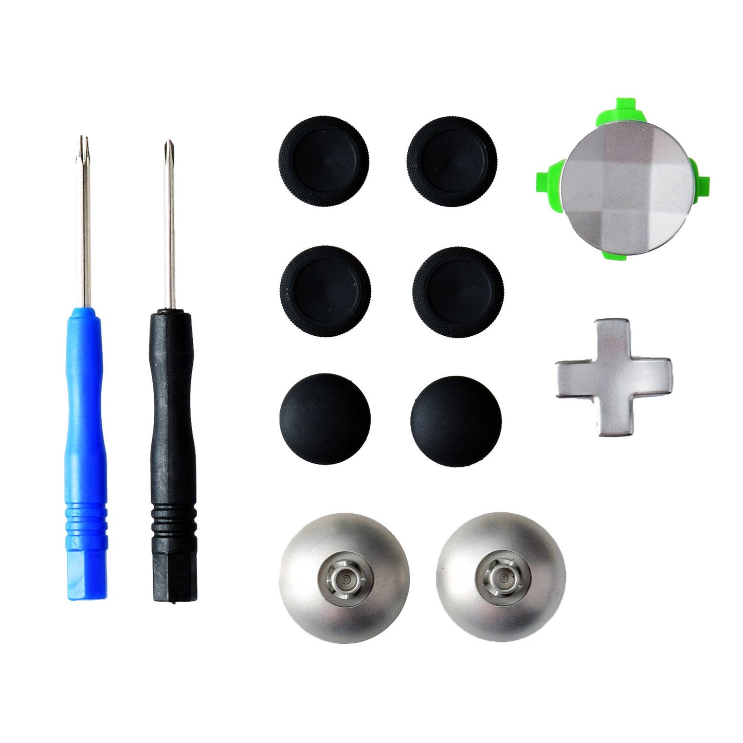 Gam3Gear 11 in 1 Metal Alloy Analog Thumbstick D-Pad Directional Button Set for Xbox One Elite/ Xbox One/ Xbox One S/ Xbox One X Controller with Open