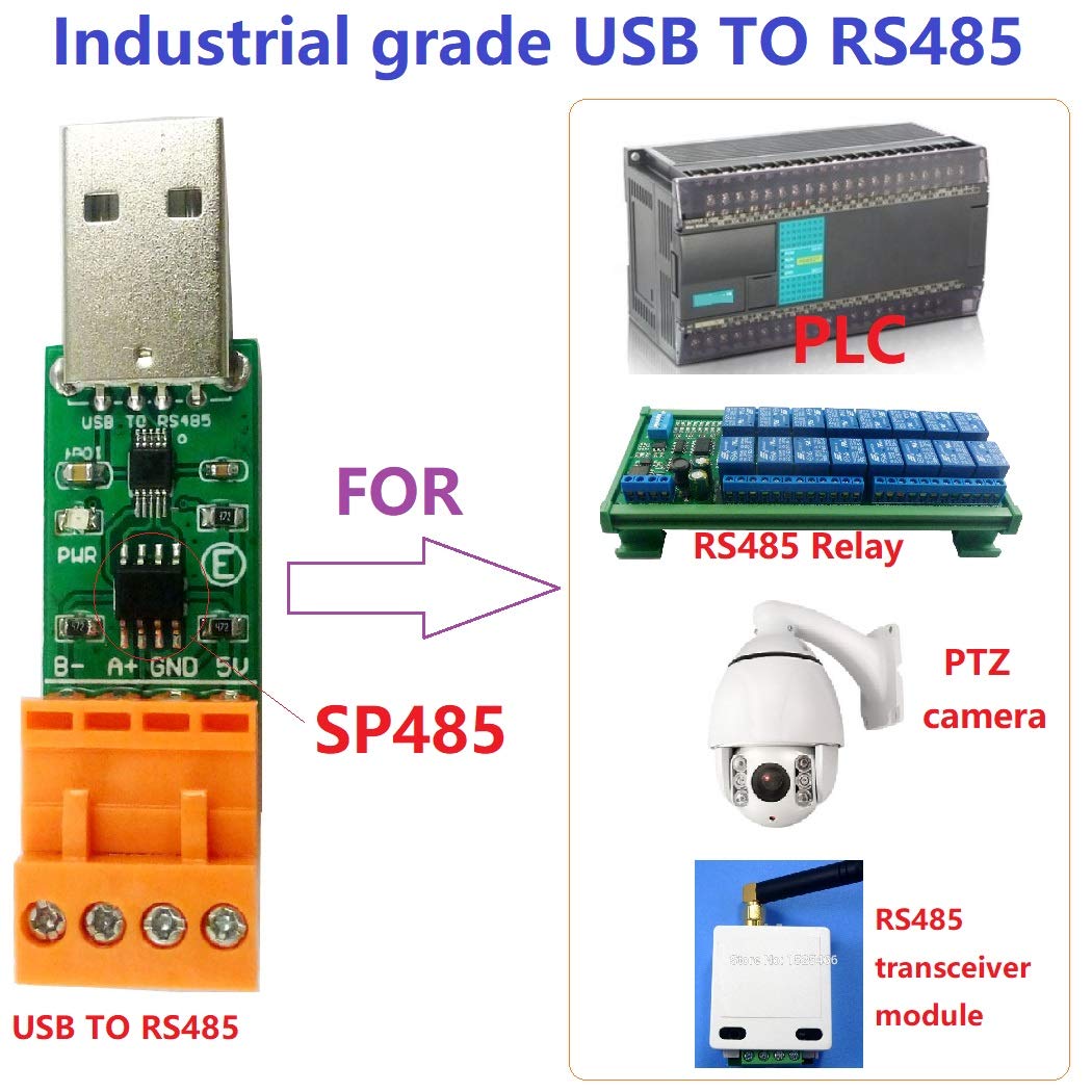 2.4G Multifunction Interface Wireless Transceiver TTL RS232 RS485 Type-C USB for Arduiuo NodeMCU ESP8266 ESP32 Modbus RTU (5 PCS(USB to RS485))