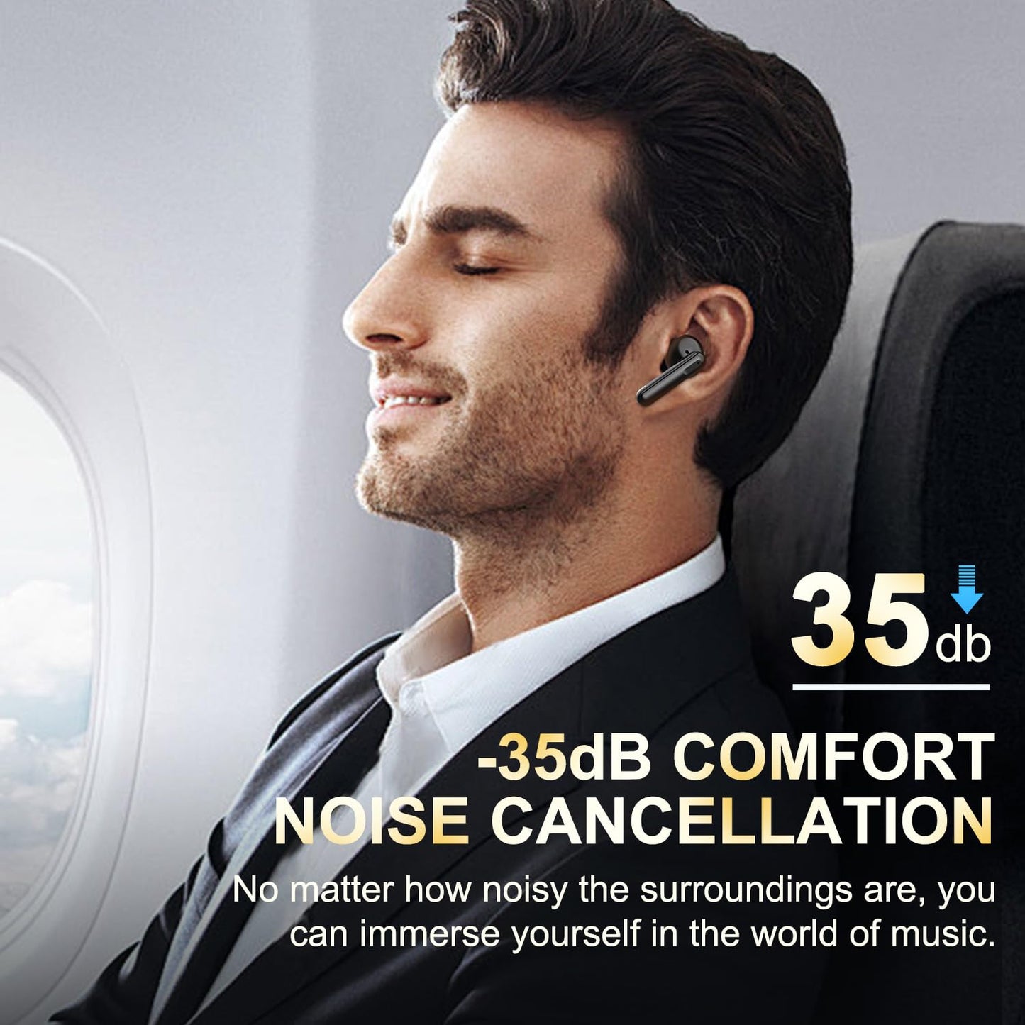 AHORALA Wireless Noise Canceling Earbuds?Bluetooth 5.4 Earbuds,Big Bass Stereo Sound?4 Mic ENC AI Clear Calls.40H Playtime LED Display?IPX5 Waterproof