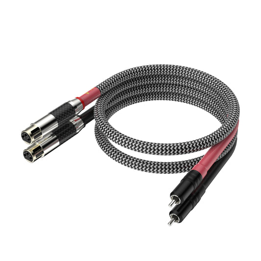 Moonsaudio Balanced Audiophile Audio 2RCA Male to Dual XLR Female Connections Cables, HiFi Interconnect Cable for Home Theater, HDTV, Amplifiers,Hi-Fi