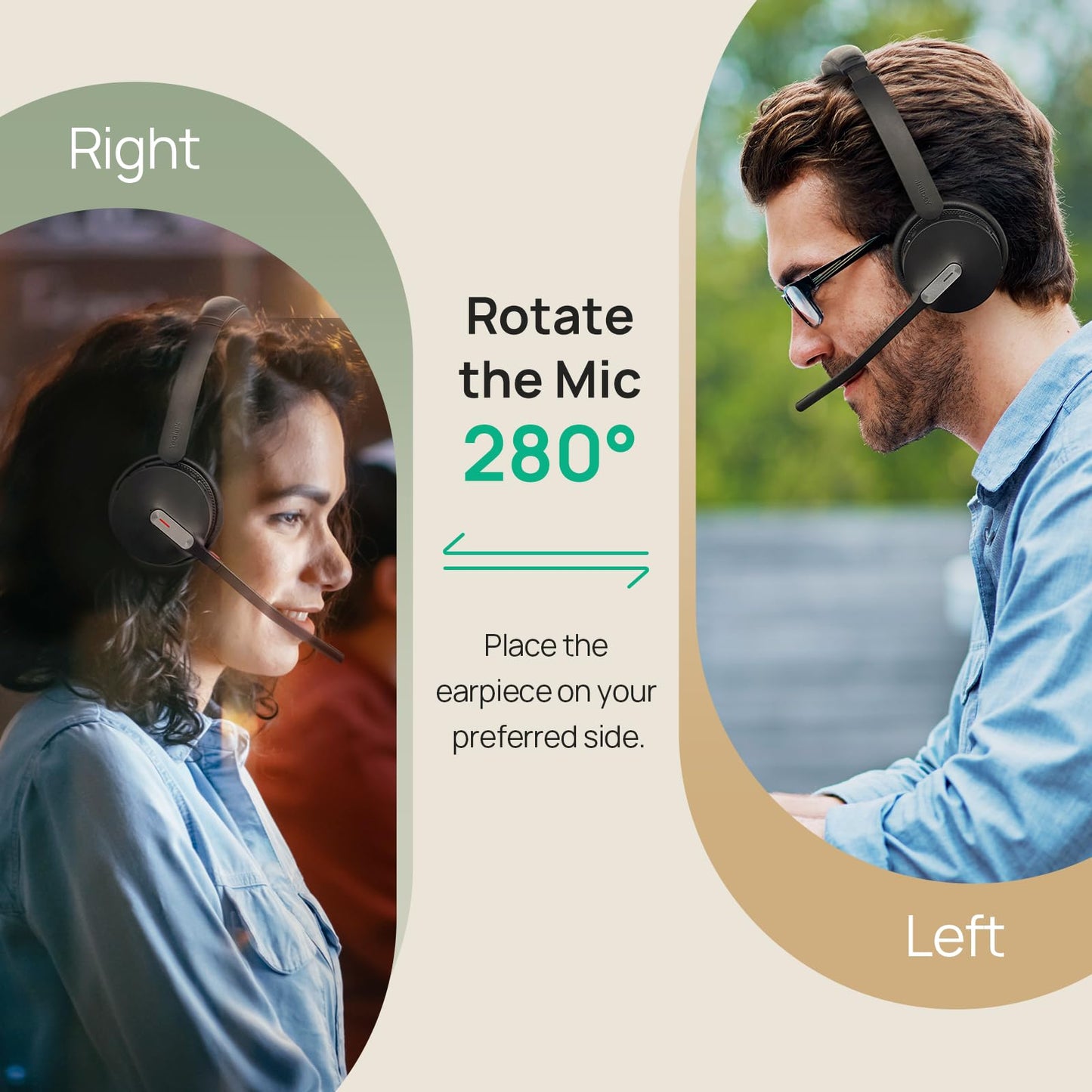 Yealink BH70 Dual Wireless Headset with Mic for Work, Bluetooth Headphone with Teams Certification, up to 35h Talk Time, 147g All-Day Wearing Comfort