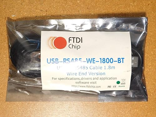 FTDI USB-RS485-WE-1800-BT Cable, USB to RS485 Serial, 1.8M, Wire END