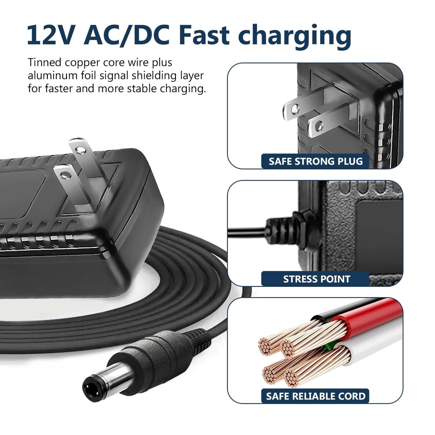 12V AC/DC Power Supply Adapter Compatible for Netgear Arlo Pro/Arlo Pro 2 Base Station VMB3000 VMB4000 CM500-100NAS CM500 CM31T MS3530 Wire-Free HD…