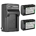 Kastar 2-Pack Battery and AC Wall Charger Replacement for Ordro NP-180 NP180 Battery, ORDRO HDR-AE8 UHD 1080P 60FPS DV Camera, Ordro AE8 Digital