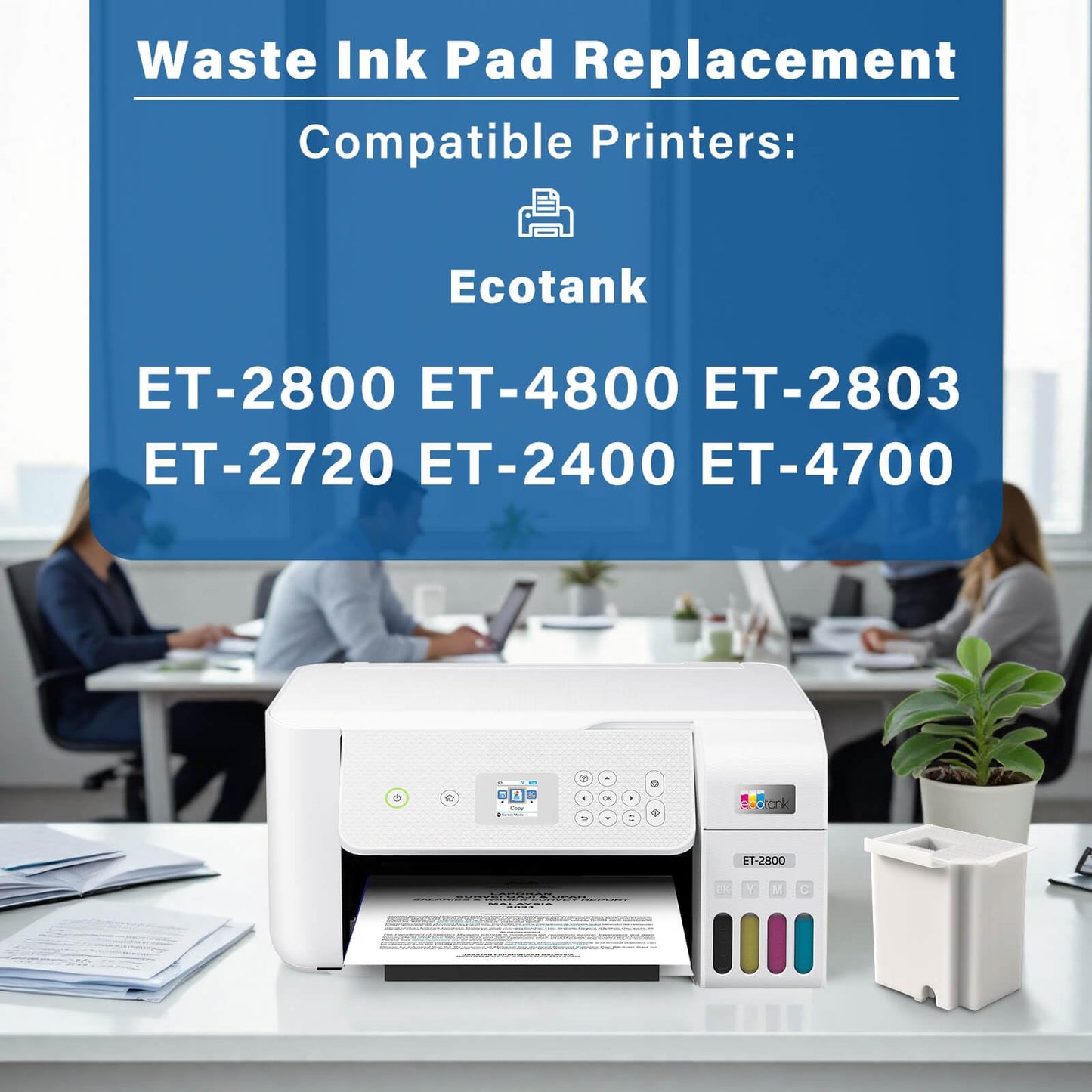 SUBLIMAKER Waste Ink Pad Replacement Compatible Replacement for Eco Tank ET-2800 ET-2720 ET-4800 ET-2803 ET-2400 ET-4700 ET2800 ET4800 ET2803 ET2400