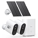 aosu 3K/5MP Solar Security Cameras Wireless Outdoor Home Surveillance System, 166° Ultra-Wide-Angle, HD Color Night Vision, Spotlight & Siren Alarm